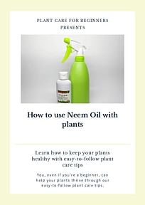 How to use Neem Oil with plants