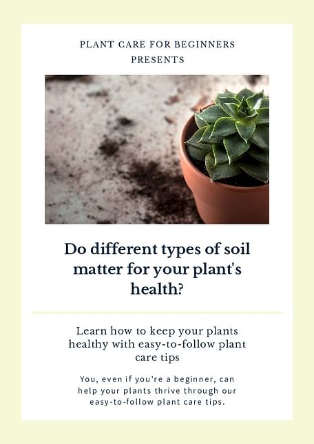 Do different types of soil matter for your plant's health?