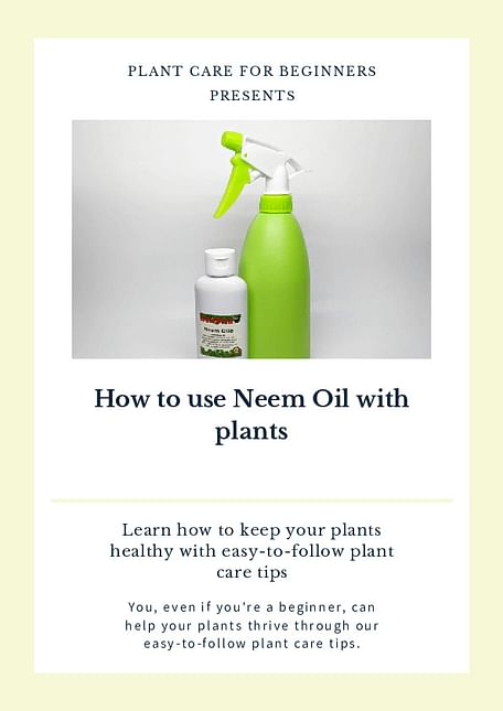 How to use Neem Oil with plants
