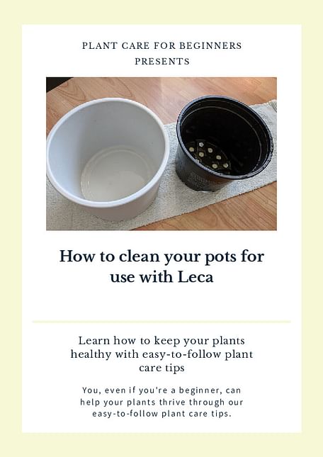 How to clean your pots for use with Leca