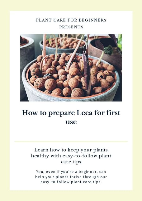 How to prepare Leca for first use