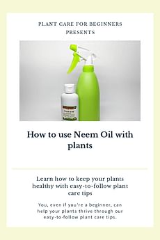 How to use Neem Oil with plants