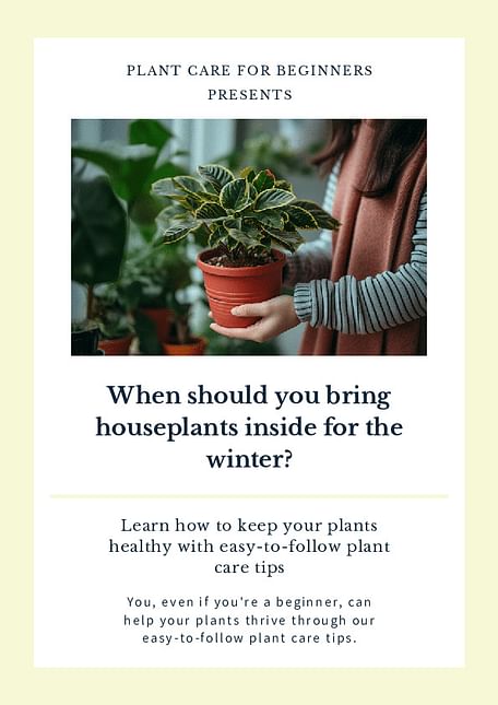 When should you bring houseplants inside for the winter?
