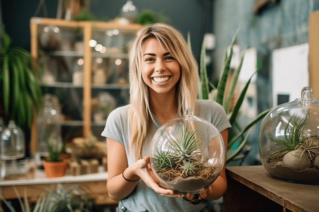 Displaying an air plant