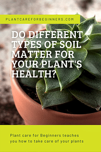 Do different types of soil matter for your plant's health?