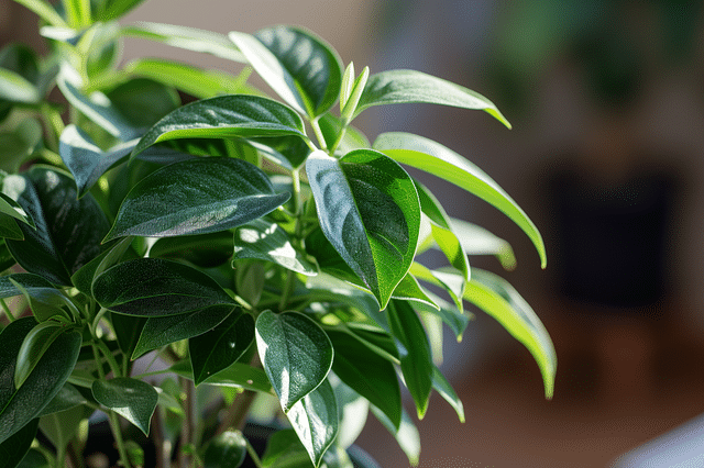 Plant with dust on its leaves