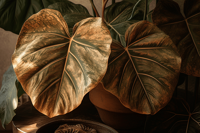 Wilting leaves on an Alocasia